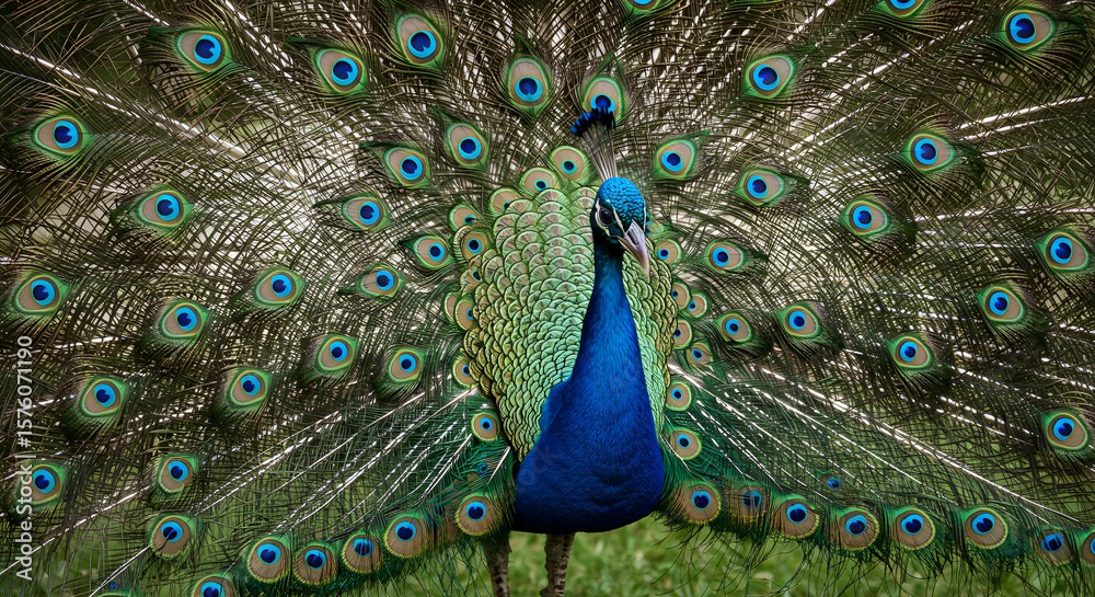 Fototapeta premium peacock with feathers