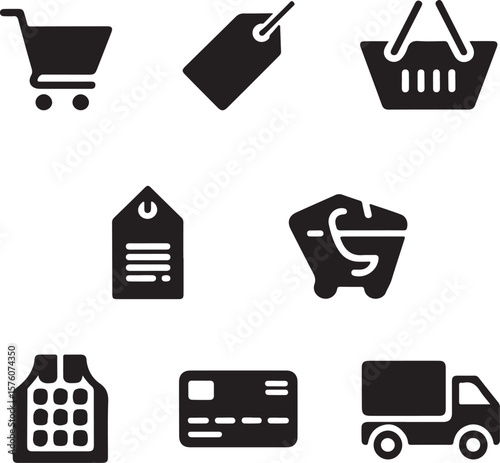 E-commerce and Online Shopping Icon Set