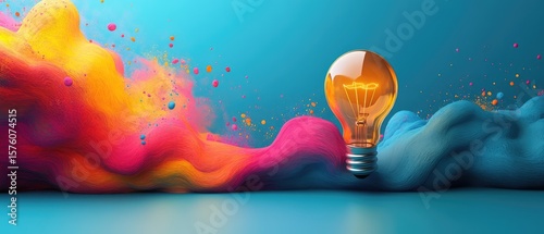 Colorful creative idea concept image.