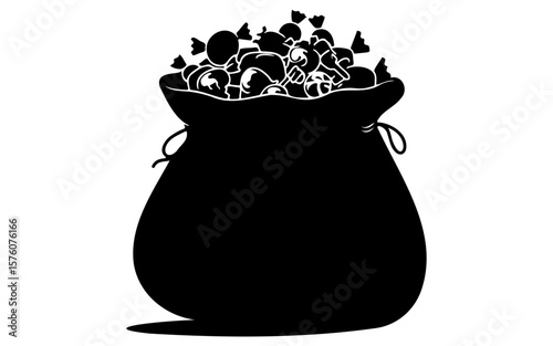 Halloween Candy – Black and White Vector Illustration