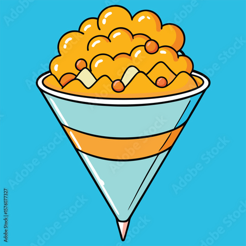 Bowl of cheerios cereal corn rings isolated on white