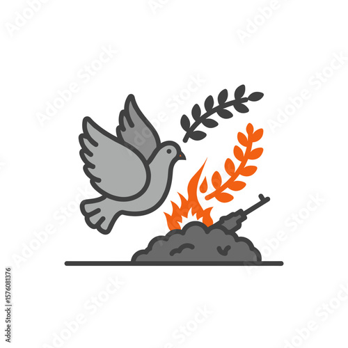 Peace Talks Dove Icon