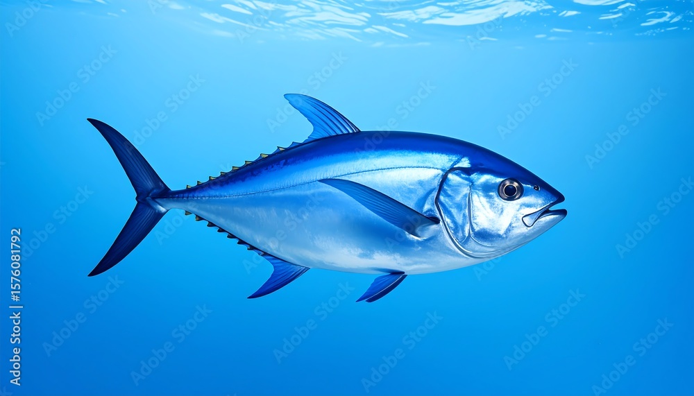 Fototapeta premium Tuna fish in blue water