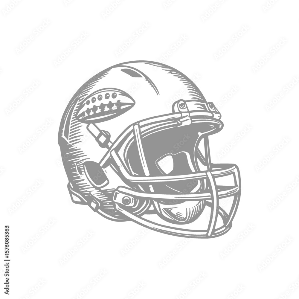Fototapeta premium Football Helmet Design Illustration