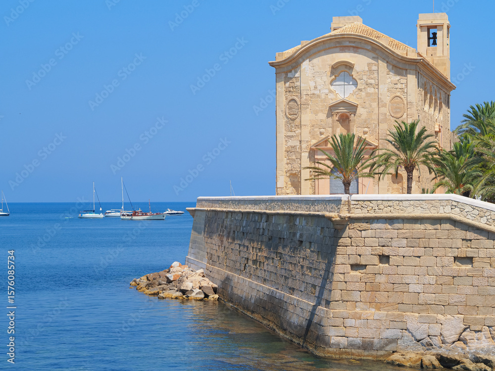 Fototapeta premium Colourful Tabarca Island near Alicante, Spain