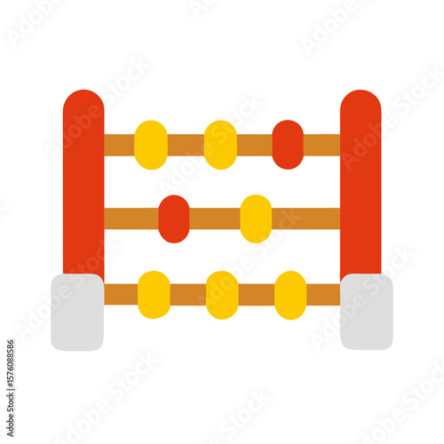 Colorful abacus toy for children in minimalist design  