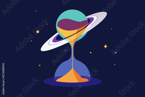 vector illustration of a hourglass