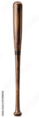 Simple Wooden Bat on a Plain Background