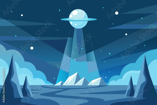 christmas night landscape