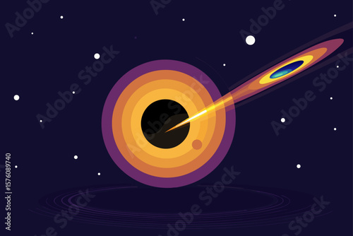 supermassive black hole pulling in nearby stars