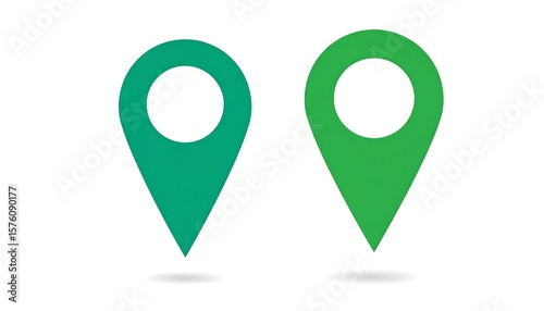 Free Download Two teal/green location markers - GFXLoad