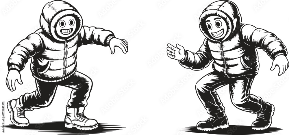 Fototapeta premium Silhouette monster robot vector illustration isolate on white background 