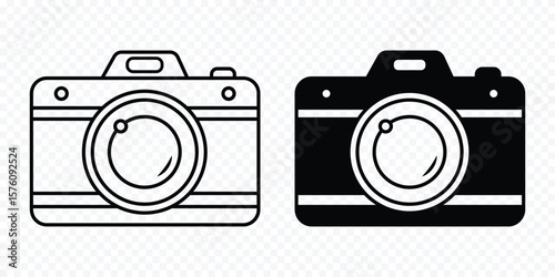 Photo vector icon for graphic and web design. camera icon Vector illustration in black. Camera icon set. photo camera icon. camera photography icon. , snapshot sign . line outline icons eps 10