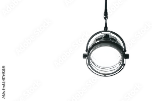 Minimalist Lighting Fixture Hanging in Darkness Alone
