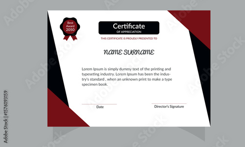 Modern new certificate design