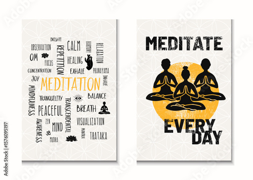 Motivational Meditation Poster Set