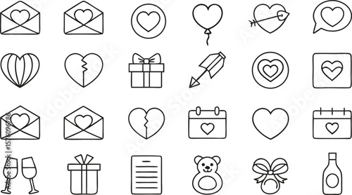 Valentine's Day Icons Collection heart love