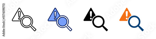 Identification All In One Icon Multi Styles Vector Set
