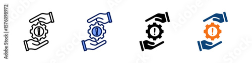 Acceptable Risk All In One Icon Multi Styles Vector Set
