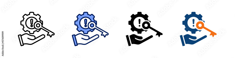 Opportunity All In One Icon Multi Styles Vector Set