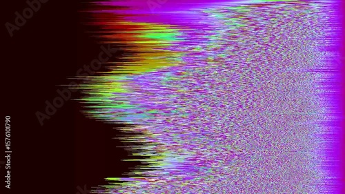 Abstract Data Stream: A Cascade of Pixels Flows Downward, Displaying a Vibrant Spectrum of Glitched Colors and Digital Noise.