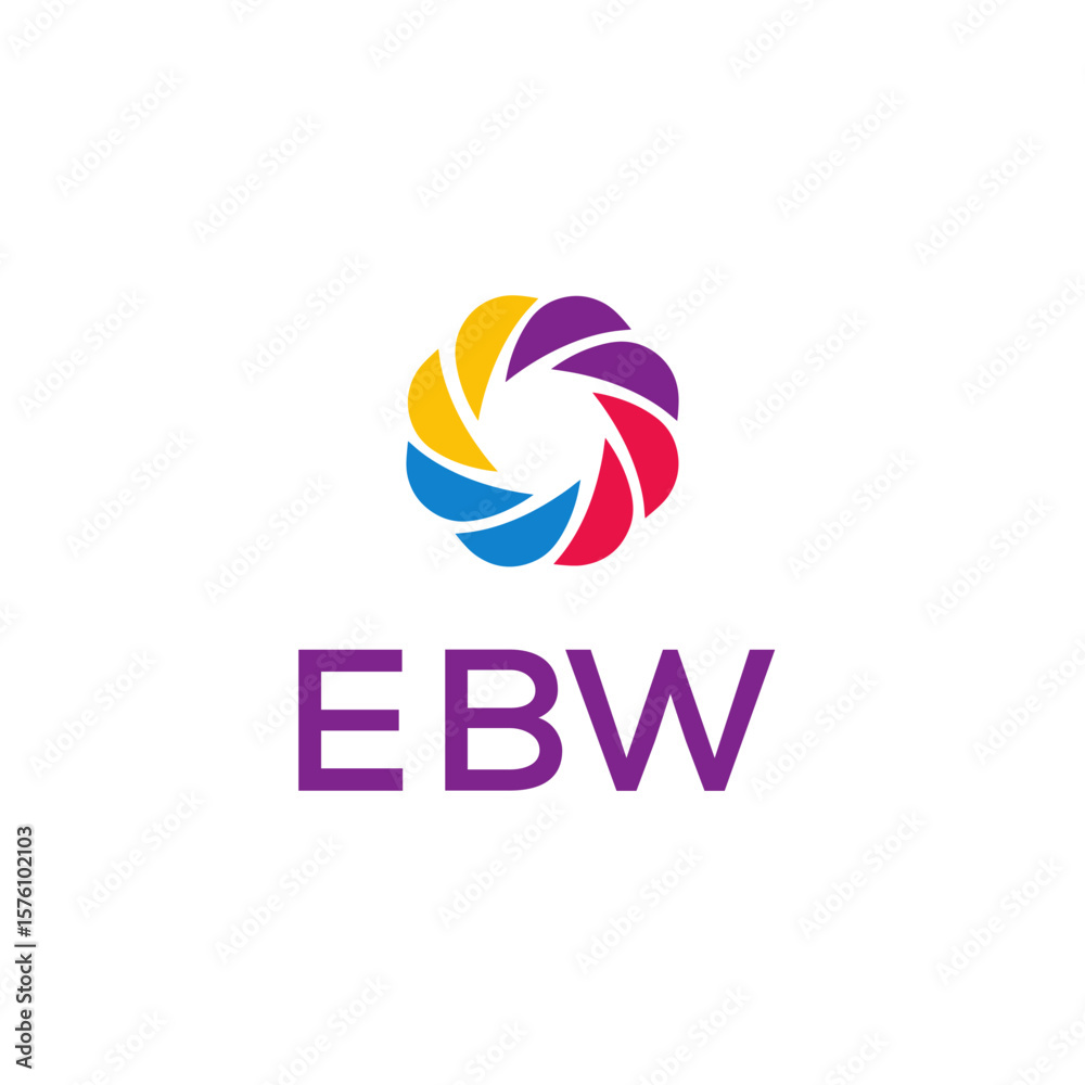 Obraz premium EBW logo design on white background.