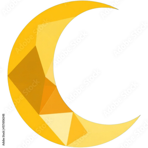 Geometric crescent moon