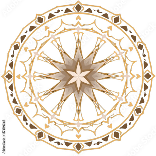 Star within a circle mandala