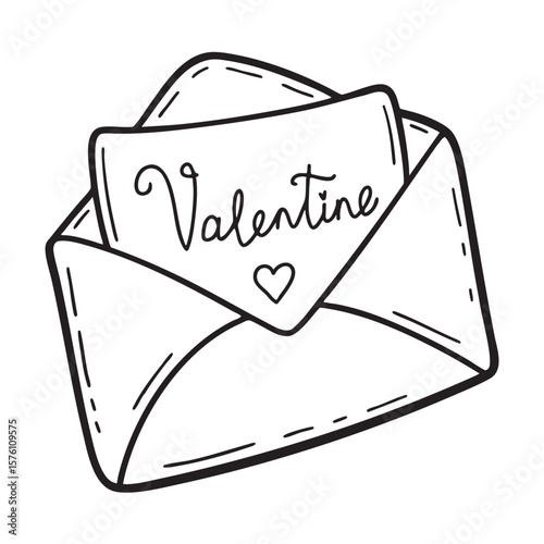 A Valentine note handwritten on a greeting card