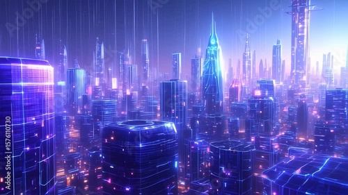 Wallpaper Mural Blurred night cityscape background Torontodigital.ca