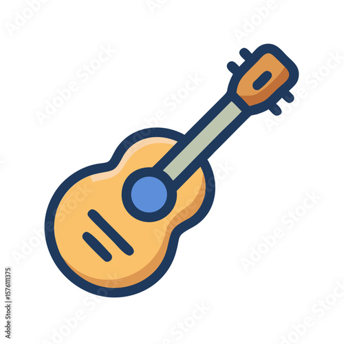 Vector Illustration of Guitar Icon – Music Instrument Symbol Design
