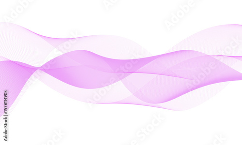 Abstract background with glowing and shiny wave line design element with modern pink color gradient flowing wave lines for Futuristic technology concept. Vector illustration