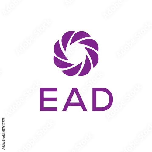 EAD logo design on white  background.