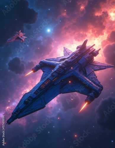 various fictitious spaceship views