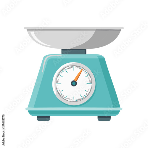 Kitchen scale illustration equipment for weighing food or ingredients