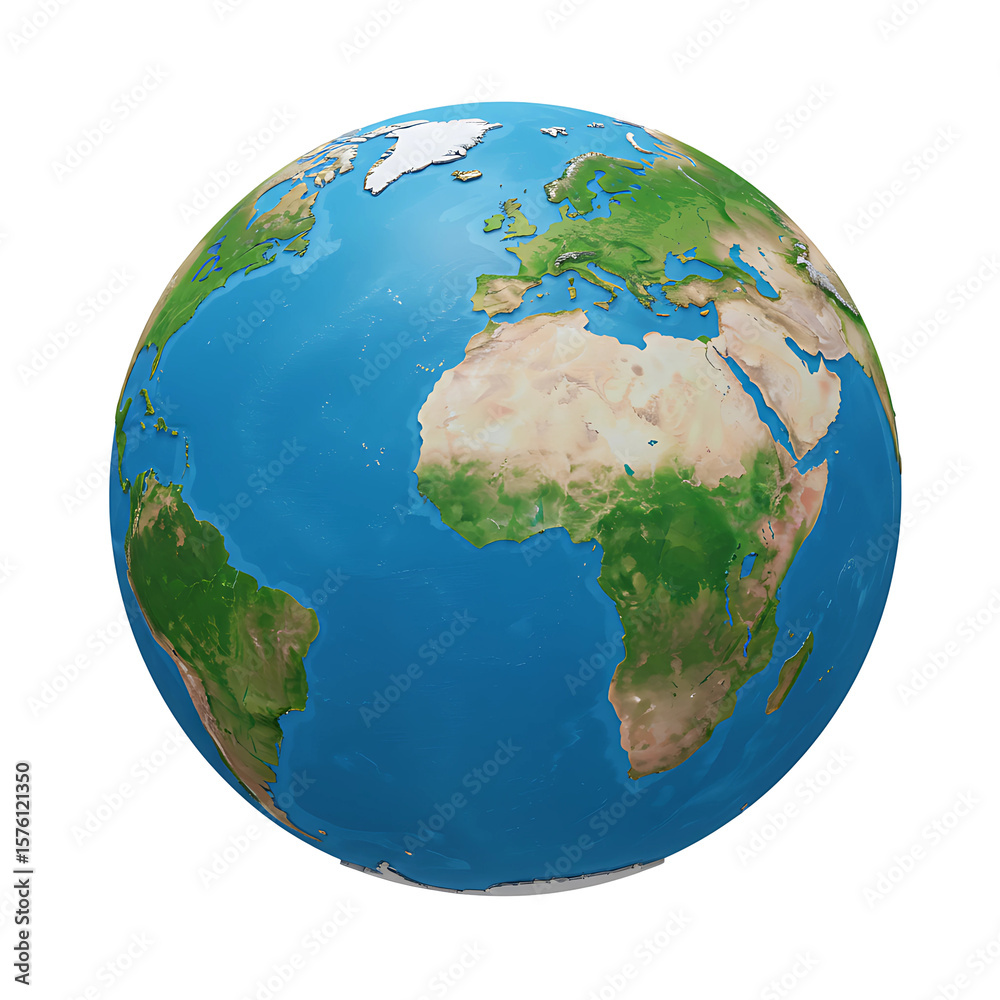 Fototapeta premium 3D Earth Globe Planet Icon