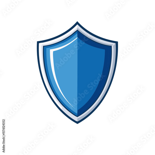Stylized Blue Shield Graphic Symbolizing Protection Security or Safety