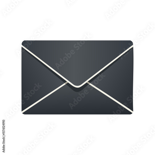 Sophisticated Dark Gray Envelope Elegant Communication Symbol Correspondence Design Simple Graphic Mail Icon