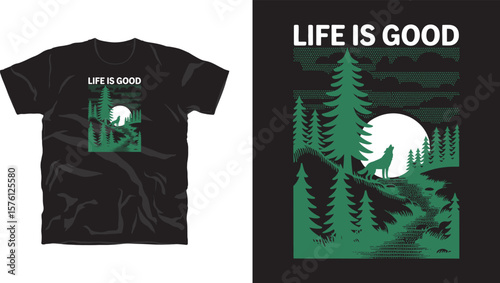 Life is Good motivational typography t-shirt design, inspirational quote, motivational slogan for fitness, life, success, positive mindset, casual apparel, t-shirt design