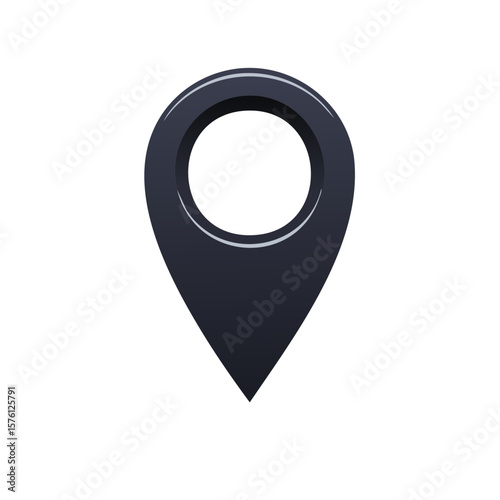Location Marker Icon with Navigation Pointer for Map Position or Destination