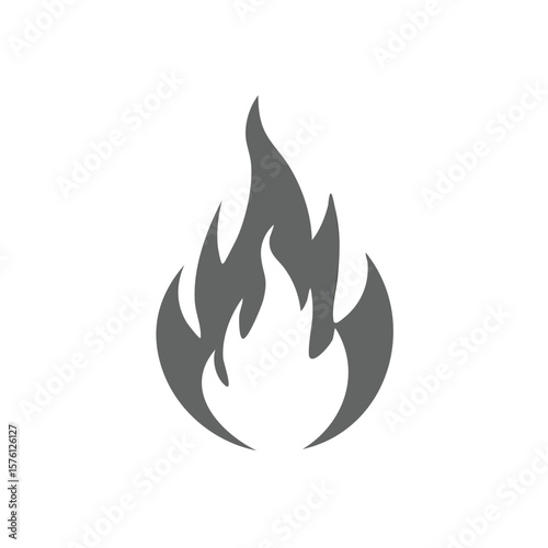 Stylized Fire Flames Illustration Energy Heat Passion Graphic Elements Design