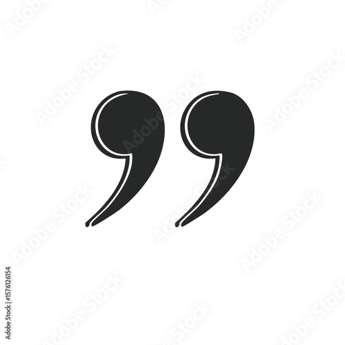 Quotation marks, Quote marks, black punctuation mark illustration.