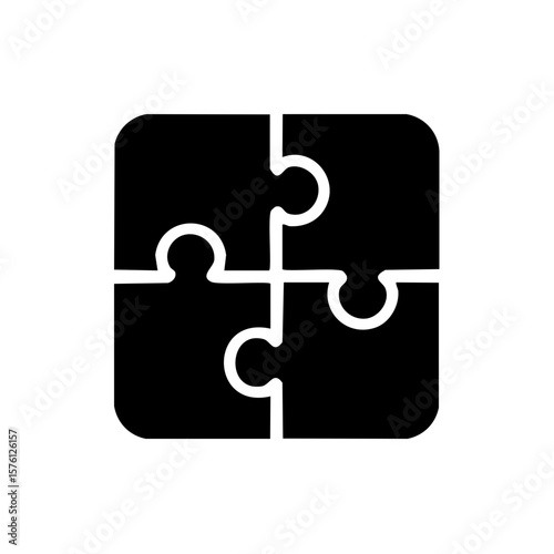 Four Pieces Puzzle Design