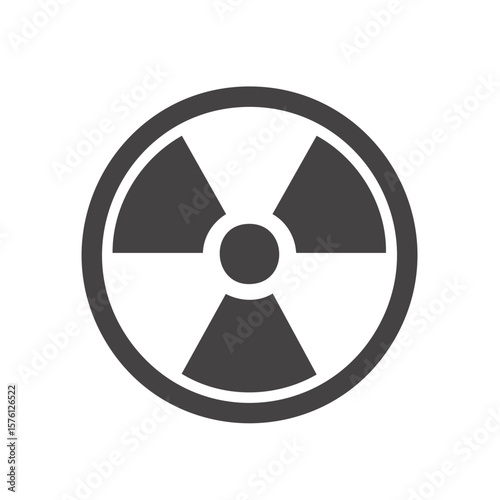 Radioactive Warning Sign Symbolizing Nuclear Threat and Radiation Hazards
