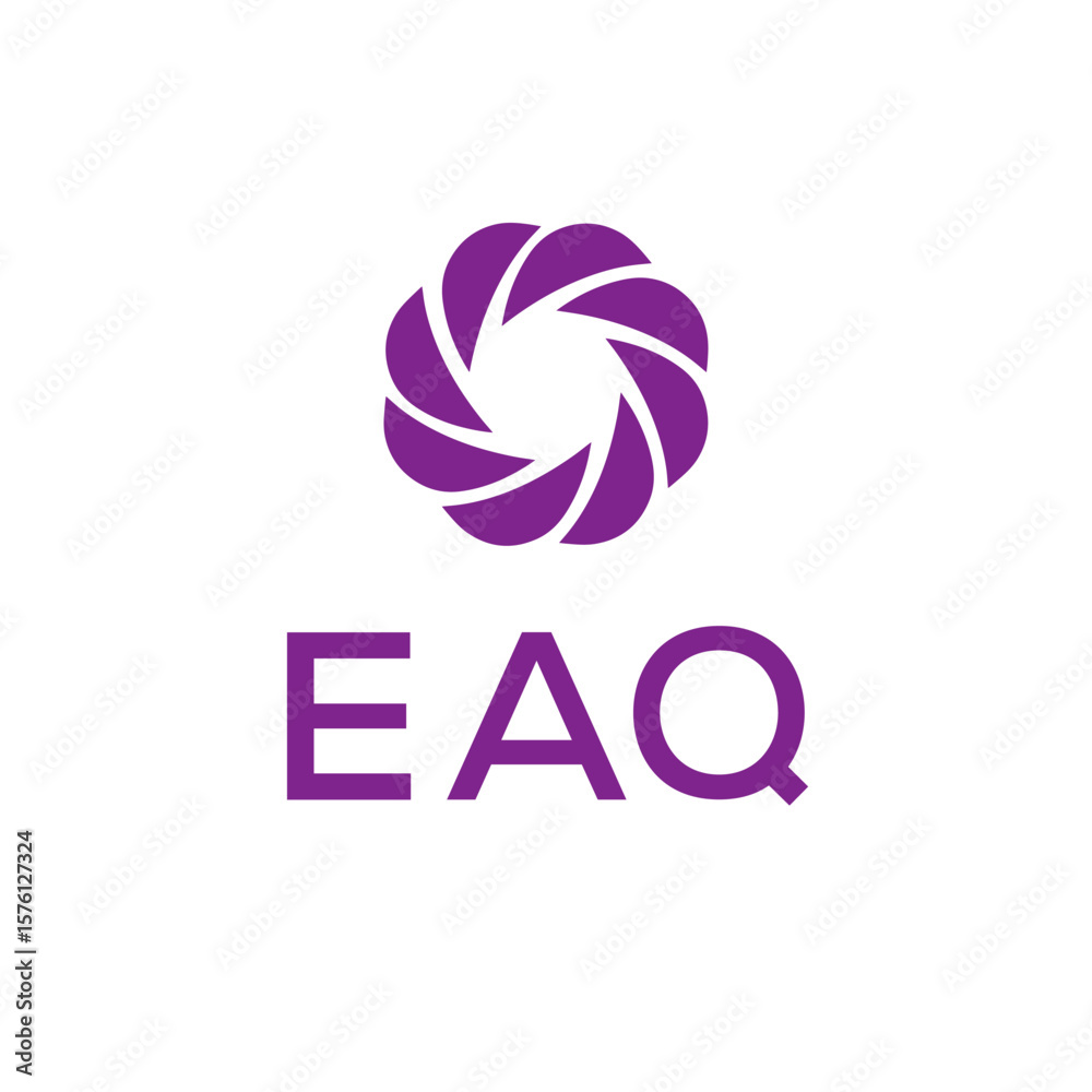 Fototapeta premium EAQ logo design on white background.