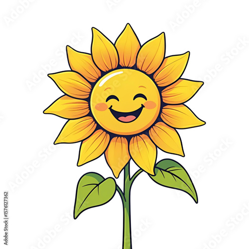 sunflower cartoon character