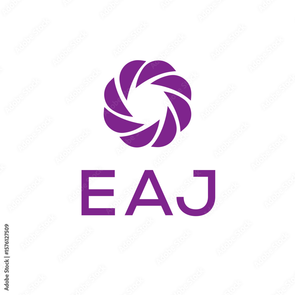 Fototapeta premium EAJ logo design on white background.