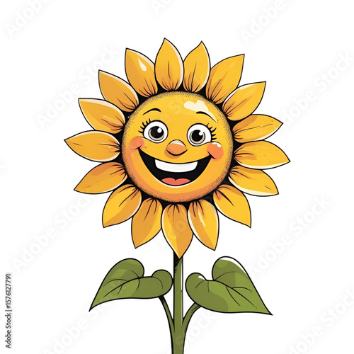 sunflower cartoon illustration