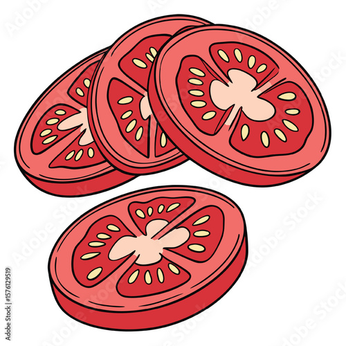 Fresh Tomato Slices  Juicy, Ripe & Ready to Serve
