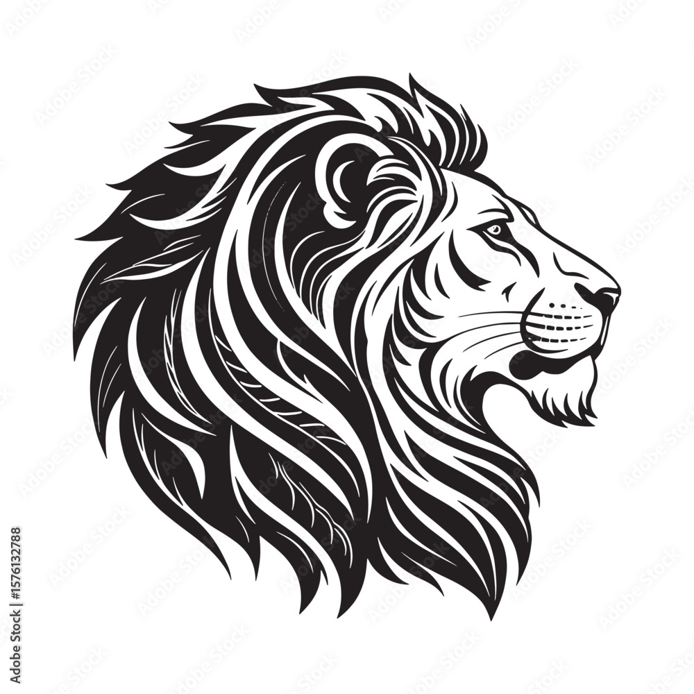 Obraz premium lion head vector